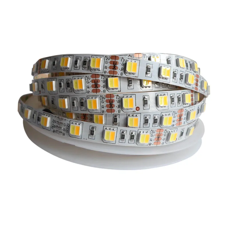 5mX Promotion high quality 5050SMD LED strip color temperature adjustable double color CW + WW 60LED/m led strip