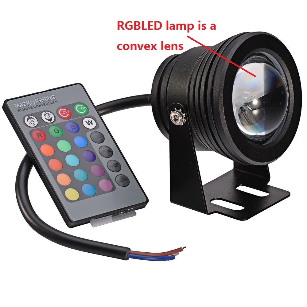 Imagem -03 - Lâmpada Subaquática de Led Rgb 10w 12v 16 Cores à Prova Dágua Ip67 para Piscina Fonte