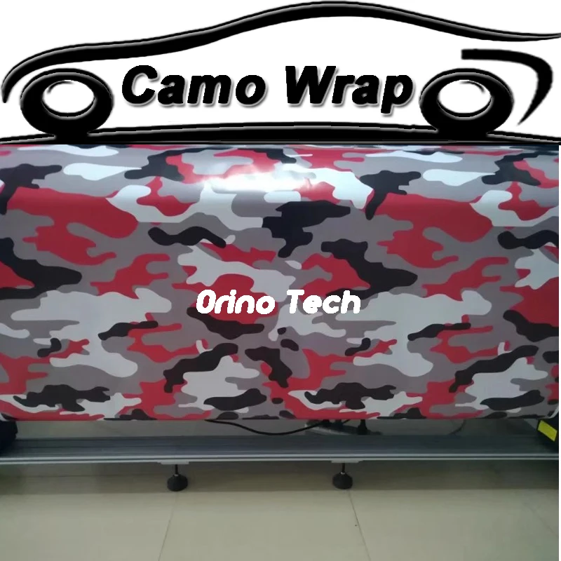 

Black RED GREY Camo Vinyl Foil Car Wrap Film Air Bubble Free Camouflage Vehicle Motorbike CAR Sticker Wrapping ORINO WRAPS