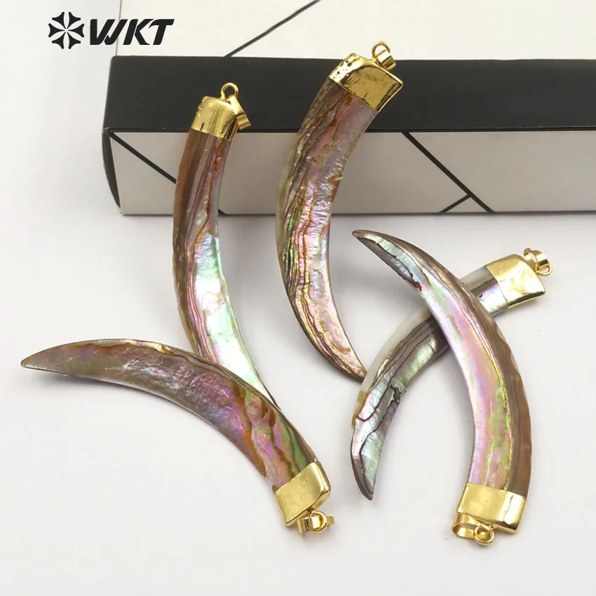 WT-JP063 New arrival Custom Natural Shell Pendant Fashion design with Moon Pendant with exclusive Random For women Jewelry