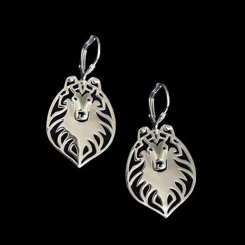 Women's Alloy Rough Collie Jewelry Metal Dog Earrings