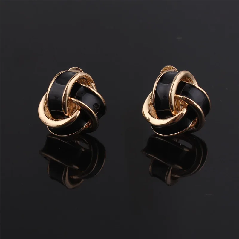 GRACE JUN 5 Colors Available Candy Enamel Clip on Earrings No Pierced for Women Party Wedding Charm Screw Ear Clip Bijouterie