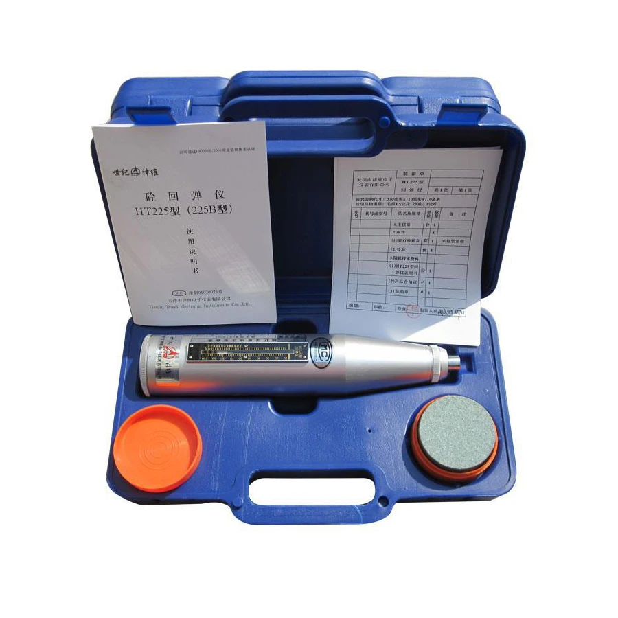 

1pc Portable Concrete Rebound Test Hammer Schmidt Hammer Testing Equipment Resiliometer HT-225 (blue Instrument Case)