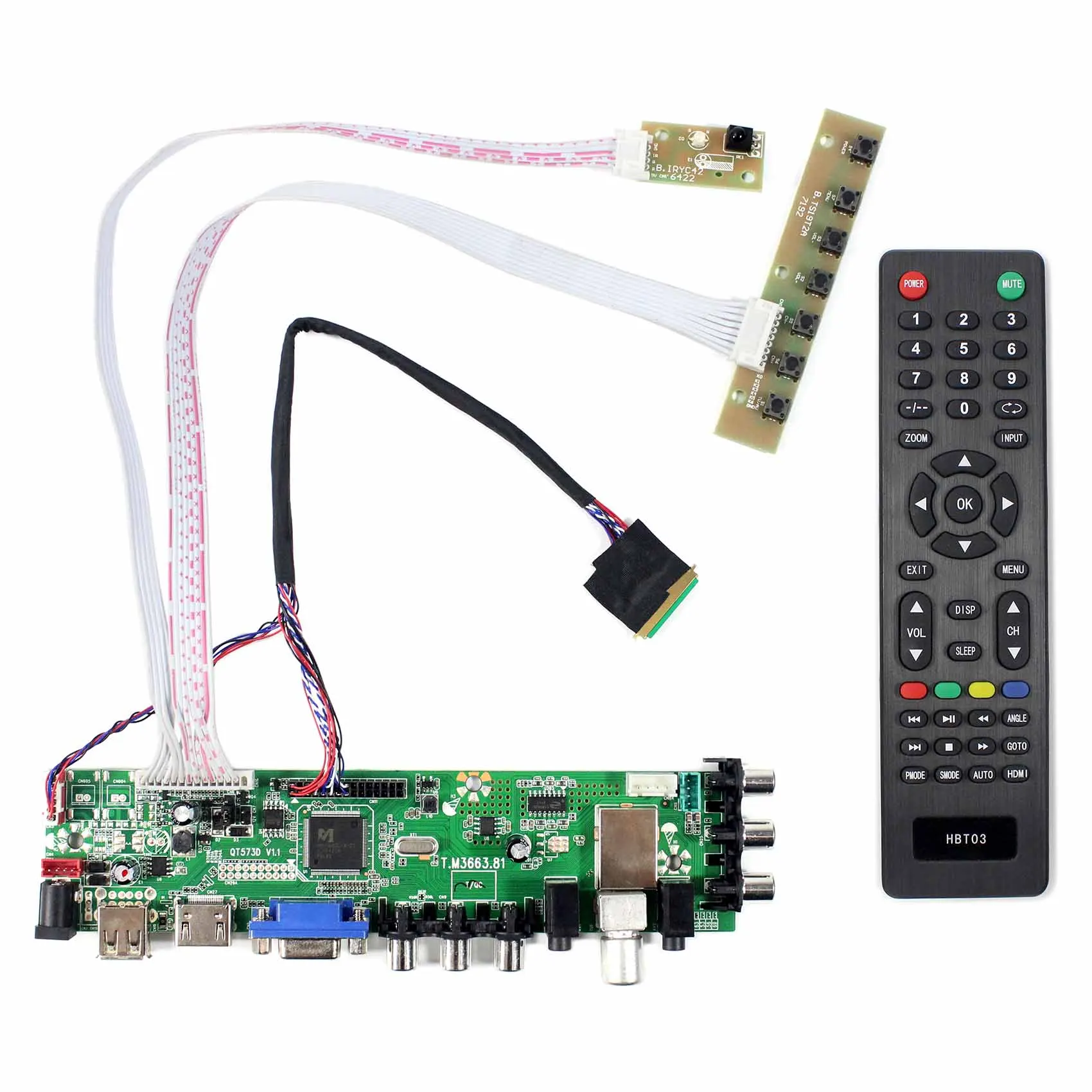 HD MI VGA AV USB ATV DTV  LCD Board Work for 10.1 inch 1024X600 WLED backlight 40PIN LVDS LCD: N101BFE CLAA101WB03 B101AW06