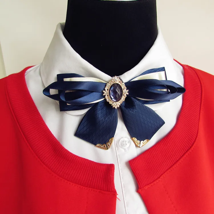 Бесплатная доставка Новая мужская мода 2017 японская черная лента веревка школьная форма бант женский головной убор рабочий галстук-бабочка синий