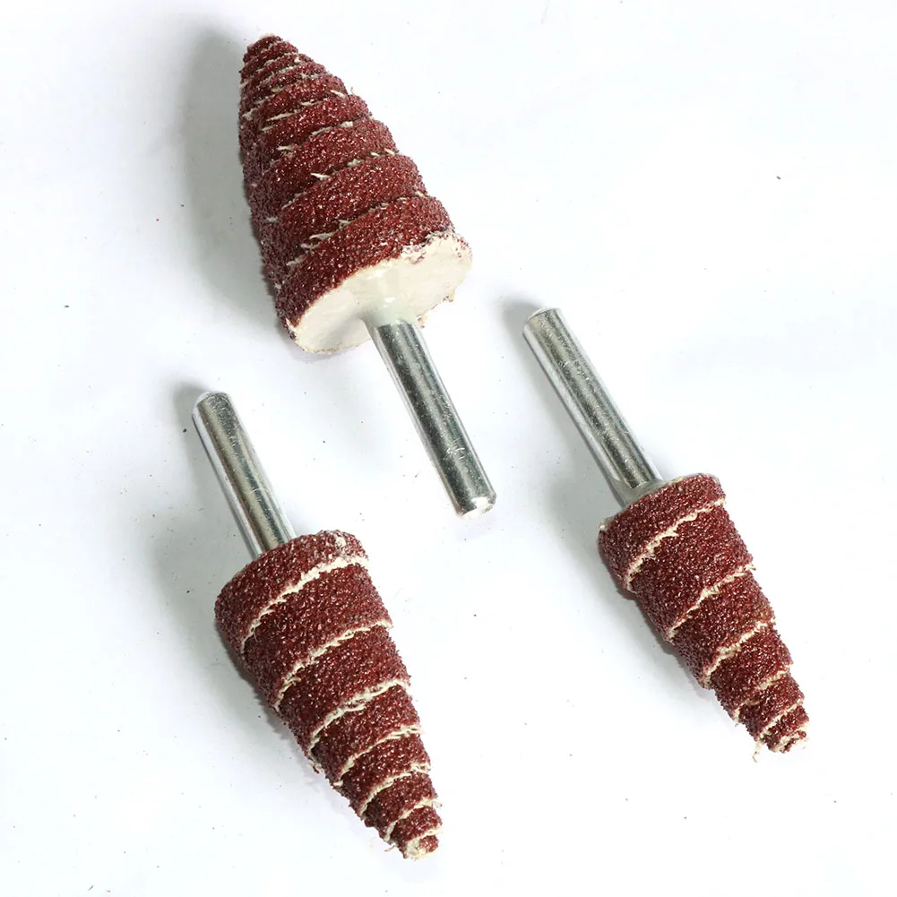5Pc 1" 16mm/20mm Tapered Cone Grinding Head Grit 80 240 Sandpaper Flap Wheel Polishing Sanding Wheel Drill Rotary Tool 6mm Shank
