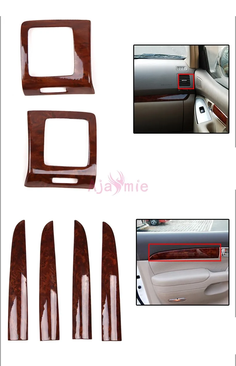 Wooden Color Trim Panel Cover 2003 2004 2005 2006 2007 2008 2009 For Toyota Land Cruiser Prado FJ120 Car Styling Accessories