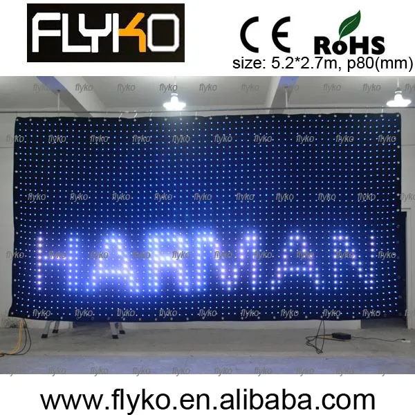 

P80MM 5.2X2.7M Cheap modern led image background stage design