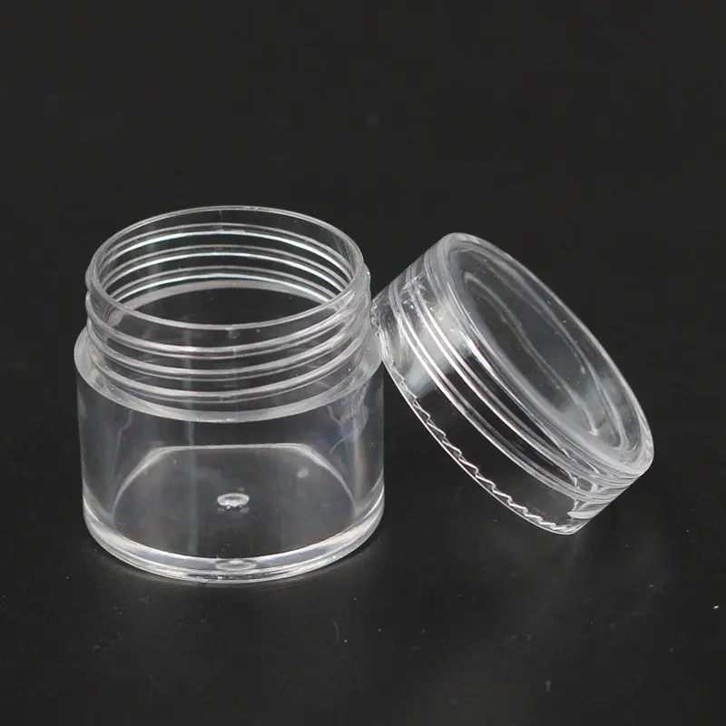 

100pc/Lot 20g New Arrive PS Empty Cream Jar Pot Eyeshadow Makeup Cosmetic Container With Lid Plastic Bottle Sample Jar Packaging