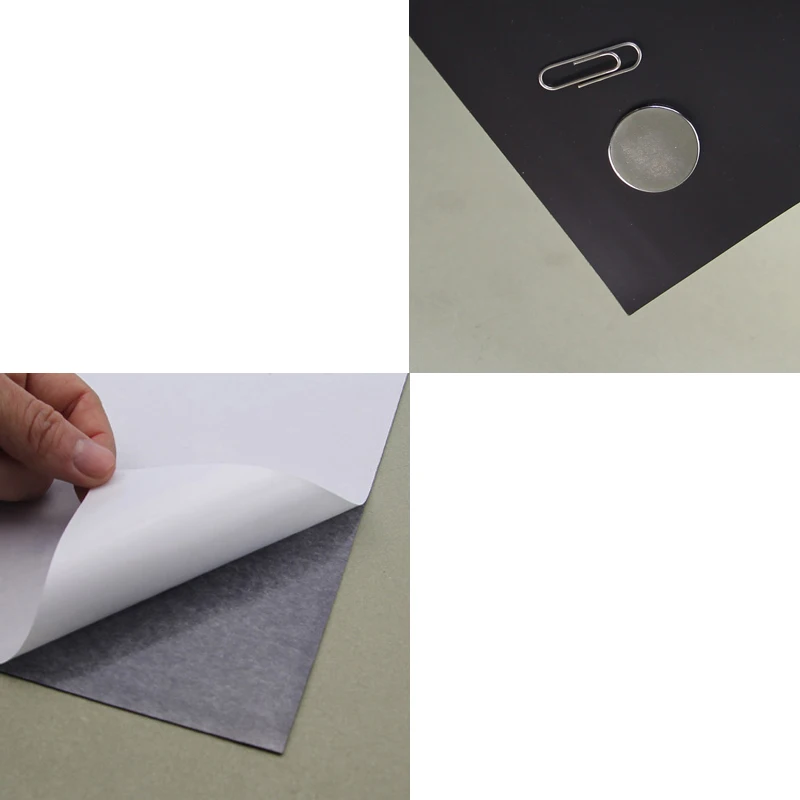 5Pcs Self Adhesive Flexible Magnetic Sheet Thick 0.5mmm A4 Size Rubber Magnet Car/Ad Magnets 297x210mm