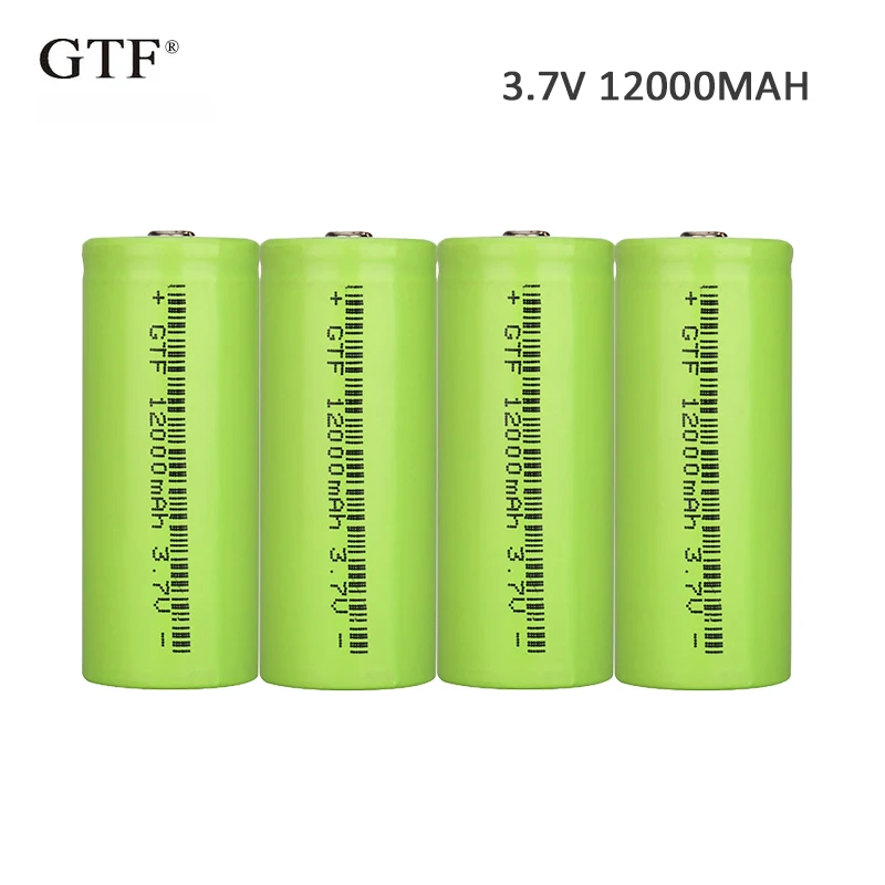 GTF 100% oryginalny 3.7v 12000mah 26650 akumulator litowo-jonowy akumulator latarka na baterie LED bateria powerbank cr123a celular