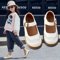 Spring Baby Girls Sandals Genuine Leather Mary Jane Princess Shoes Fashion Kids Leather Shoes Children Flats