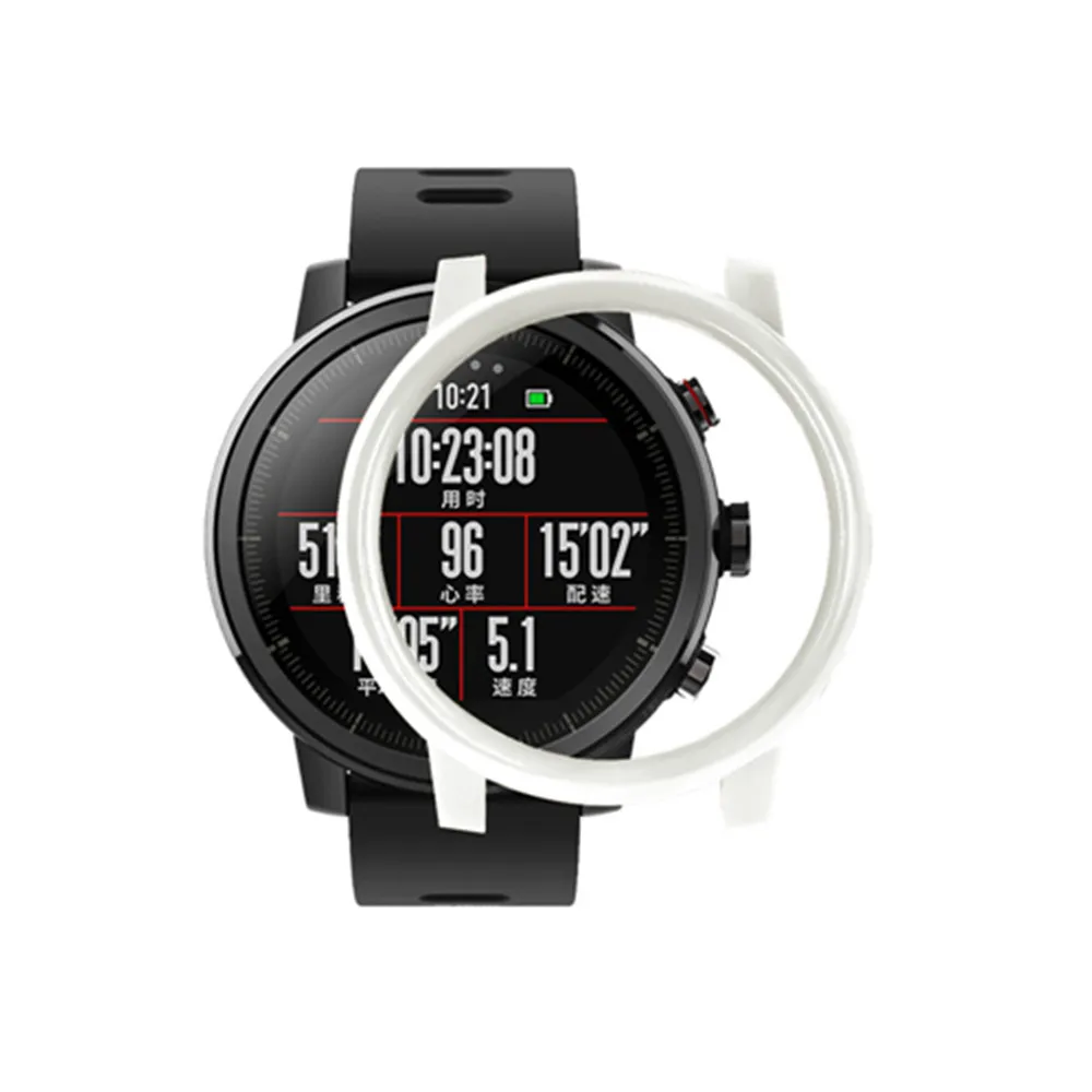 جراب واقٍ لساعة xiaomi huami amazfit 2 2S stratos ، ملون ، غلاف بلاستيكي صلب ، نحيف ، جديد