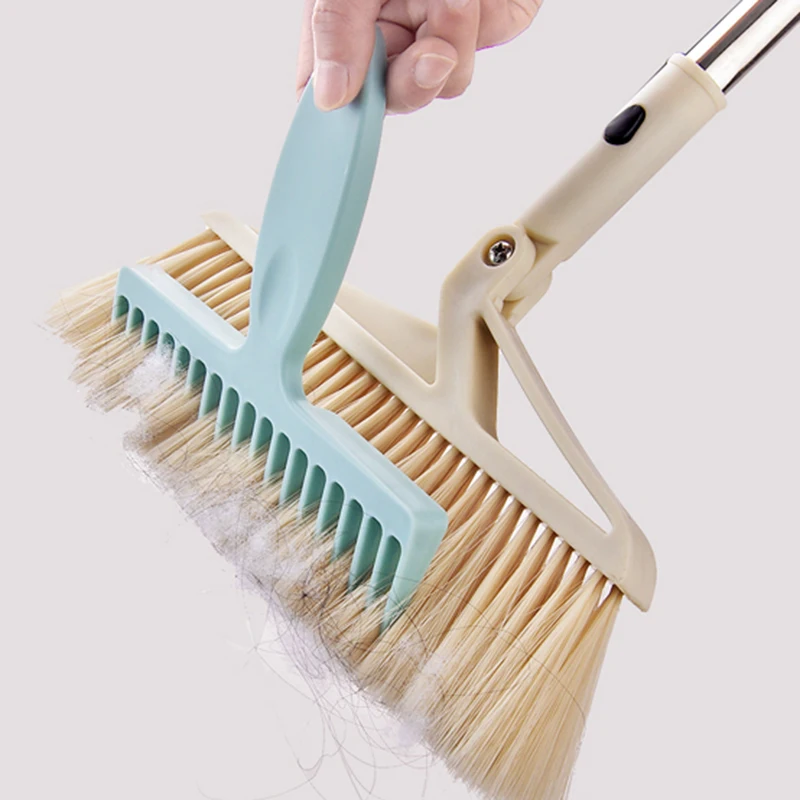 Broom cleaning brush hair removal dust cleaning broom hair hanging hole large scraping tooth design portable classification