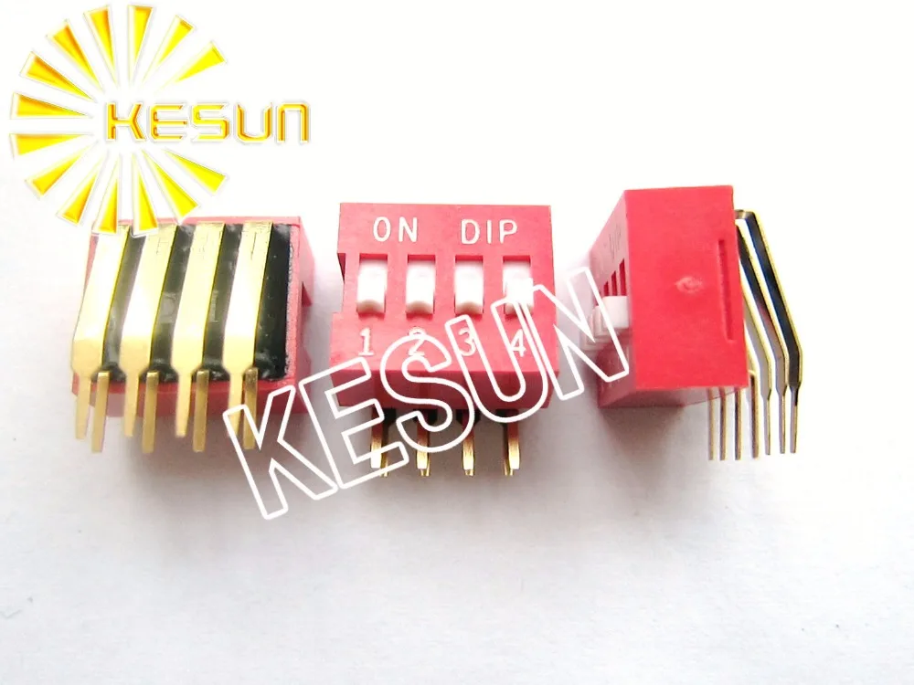 

100% Original DA-04 4P 2.54mm SPST Right Angle DIP Switch DA-04-V x 100PCS