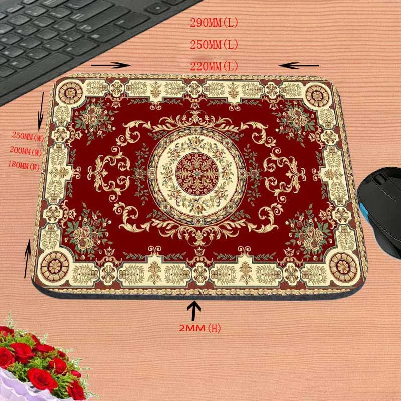 Mairuige Desk Mat Persian Carpet Mouse Mats Anti-Slip Playmat Laptop Mouse Pad Desk Accessories Computer Desks Mouse Pads