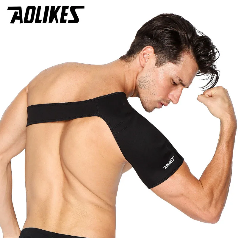 AOLOKES supporto per spalla Brace Wrap Protector braccio destro/sinistro dolore articolare lesioni tracolla Tennis attrezzature per l\'allenamento