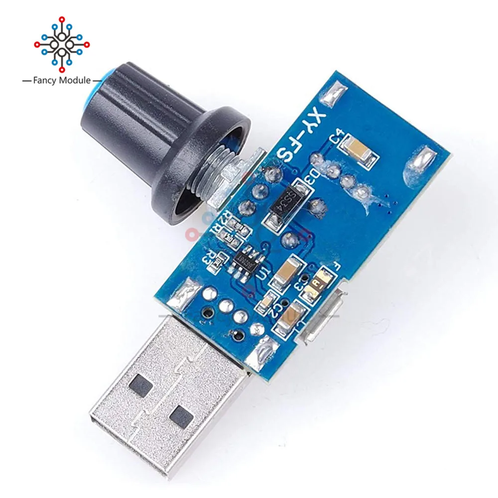 Dc 5V Micro Usb Fan Gouverneur Wind Speed Controller Air Volume Regulator Cooling Mute Multifunctionele Ruisonderdrukking Schakelaar Module