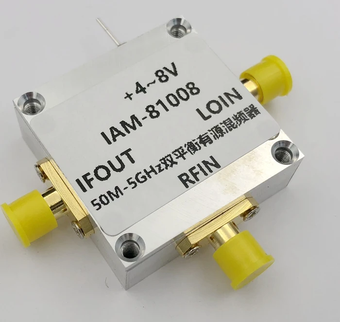 

IAM81008 Active Double Balanced Mixer 8DB Mixing Gain 50MHZ-5GHZ Broadband+5V Power Supply