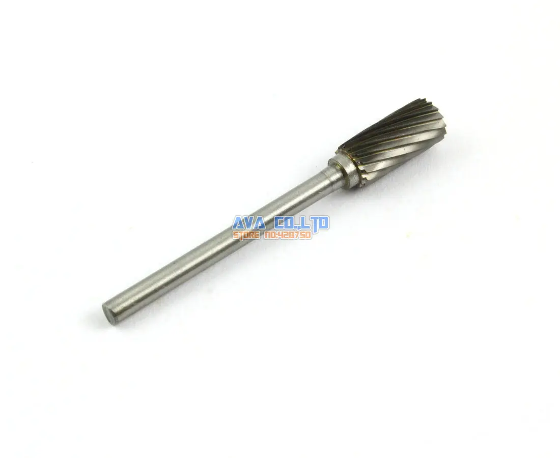 5 Pieces 6mm Tungsten Carbide Burr Rotary Cutter File 3mm Shank Single Cut (NO.6)