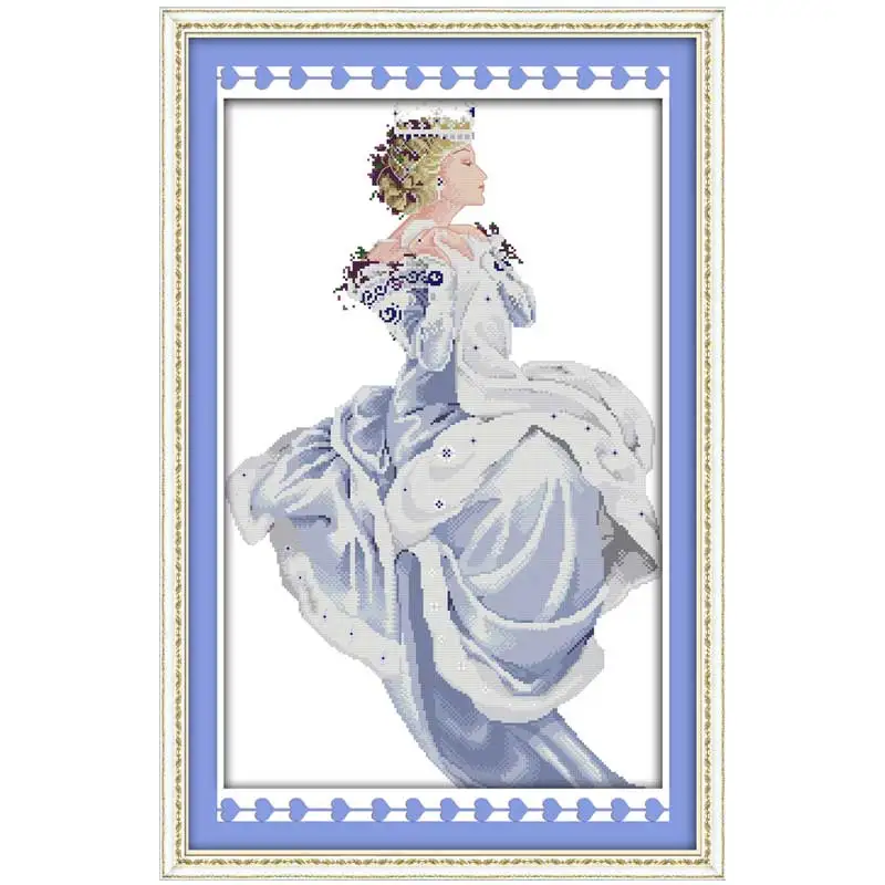 Winter Queen Patterns Counted Cross Stitch Set DIY 11CT 14CT 16CT Stamped DMC Cross-stitch Kit Embroidery Needlework Home Decor