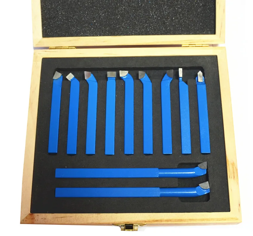 11pcs/Set  8*8mm Carbide Tipped Tool Bit Sets Lathe Tool Turning Tool Kit  Z0141M Dadicated for Mini Machine