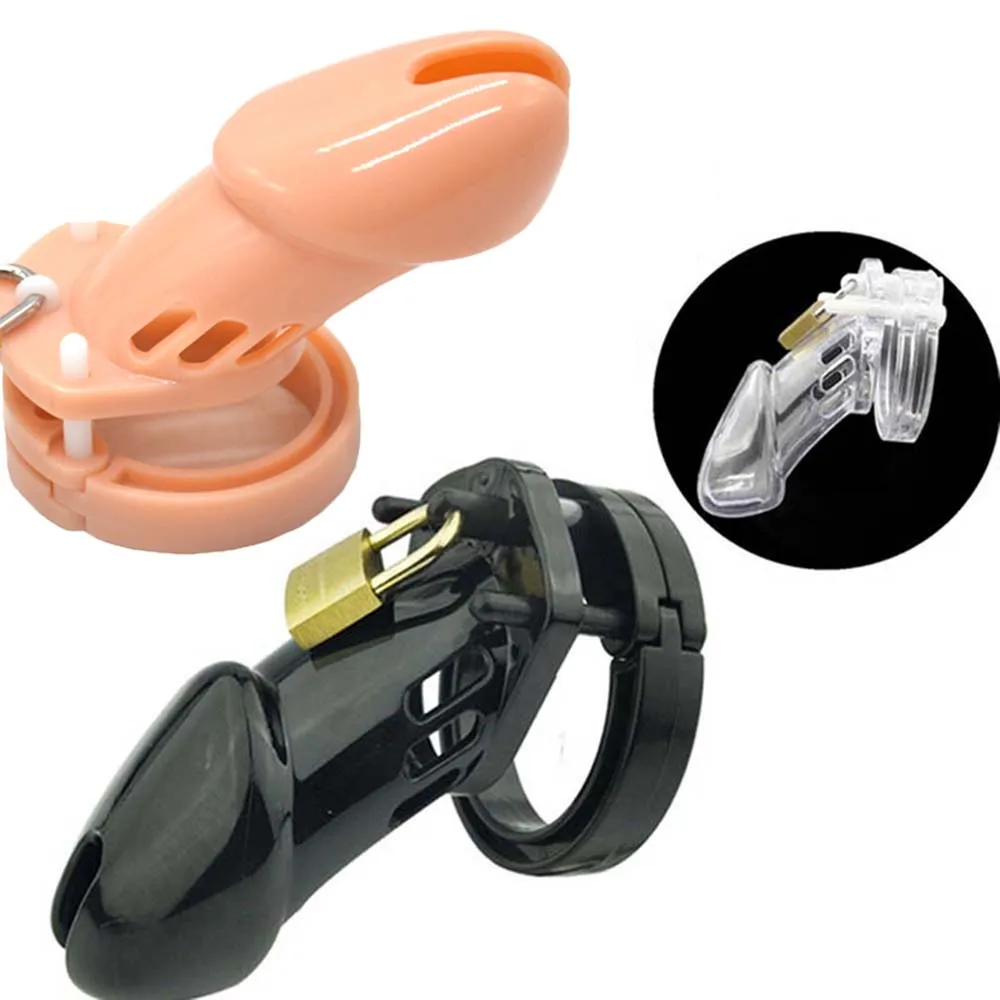 Male Chastity Device Cock Cage With 5 Size Rings Brass Lock Locking Number Tags Sex Toys CB6000