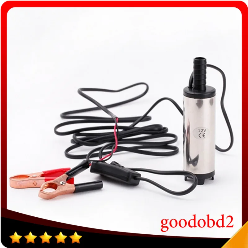 DC 12V Mini Fuel Water Oil Diesel Fuel Pump Car Camping Fishing Submersible Transfer Pump Submersible Pumps With Switch