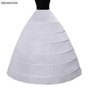 NIXUANYUAN, женская свадебная подъюбная юбка с 6 ободками, белая бальная юбка в пол