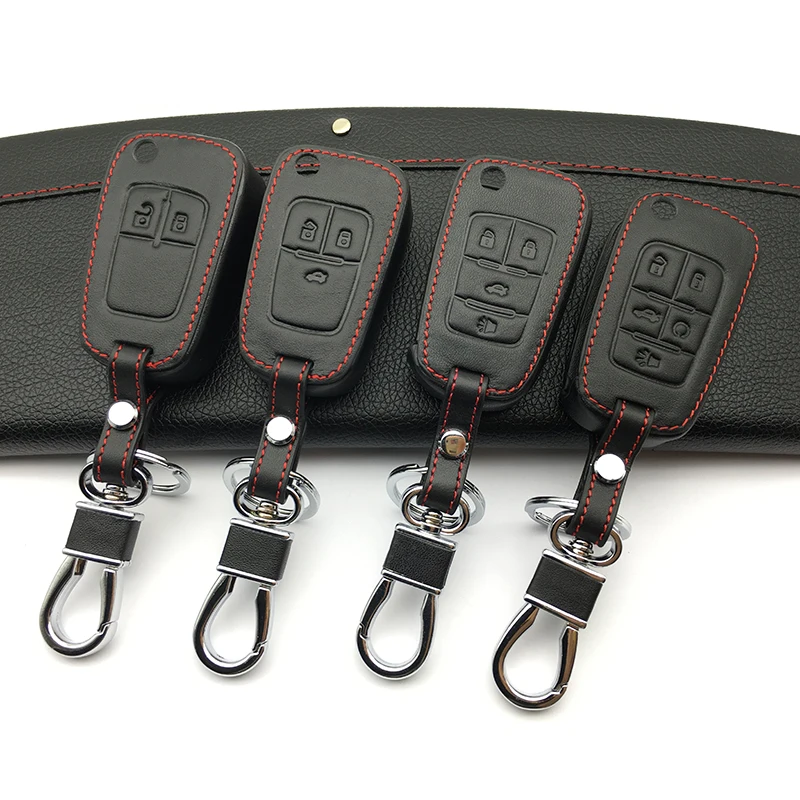 Leather Key Cases Sets Key Bags for Buick for Chevrolet Cruze For OPEL VAUXHALL Insignia MOKKA 2/3/4/5Button Keys Accessories