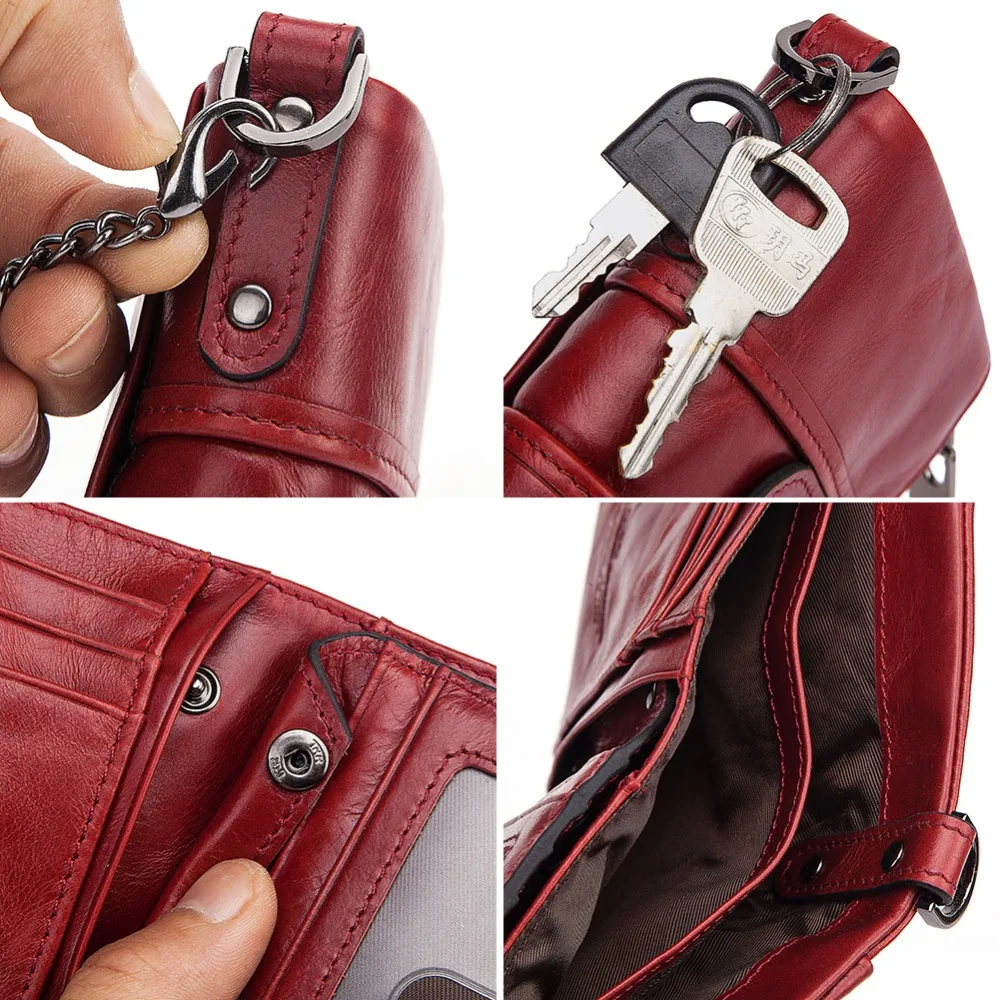 KAVIS RFID 100% ของแท้หนังผู้หญิงกระเป๋าสตางค์หญิงPortomoneeกระเป๋าสตางค์เหรียญสั้นชายเงินกระเป๋าคุณภาพDesignerชายขนาดเล็ก