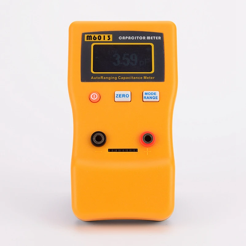 Digital Auto Ranging Capacitance Meter 0.01pF to 470000uF LCD Electronic Capacitor Tester 0.01pF to 470mF M6013 With Test Probe