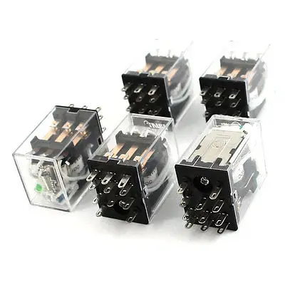 

5pcs HH53PL DC 24V Coil 3PDT Green LED Lamp Light General Purpose Power Relay