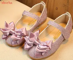 Children Princess Sandals Elegant Kids Girls Wedding Shoes Gold Dress Leather Shoes Party Shoes For Girls Pink