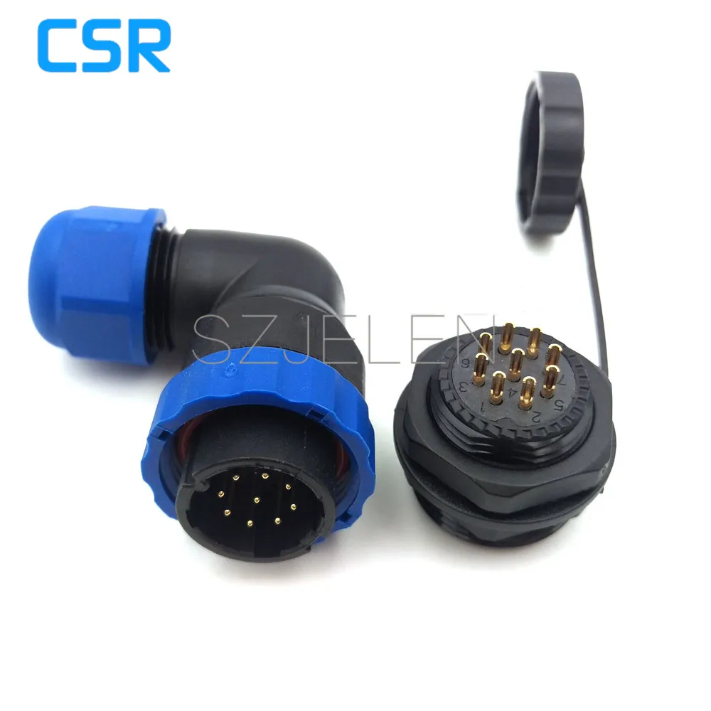 SD20TA-ZM, 9 Pin Waterproof Connector,IP67, Panel Mount Connectors, 9pins Power Cable Wire Connector Plug And Socket