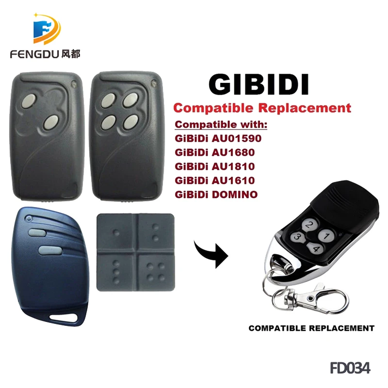 

5PCS Replacement for GiBiDi AU1600 , GiBiDi Domino Compatible Multi gate or garage remote control with free shipping