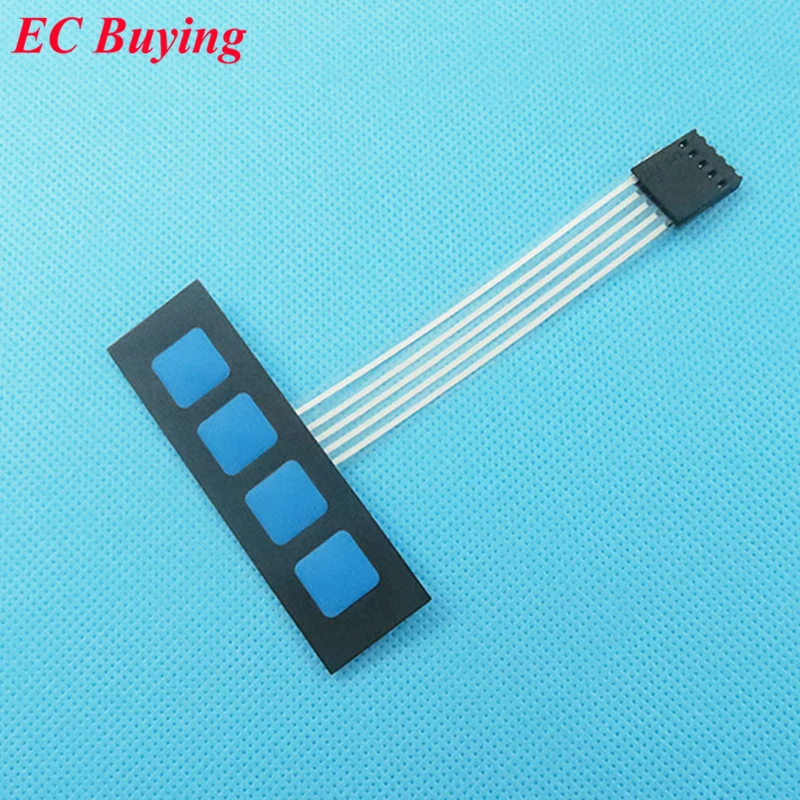 10 pcs 1*4 4 Key Matrix Membrane Switch Keypad Keyboard Control Panel SCM Extended Keyboard Super Slim for Arduino No Words DIY