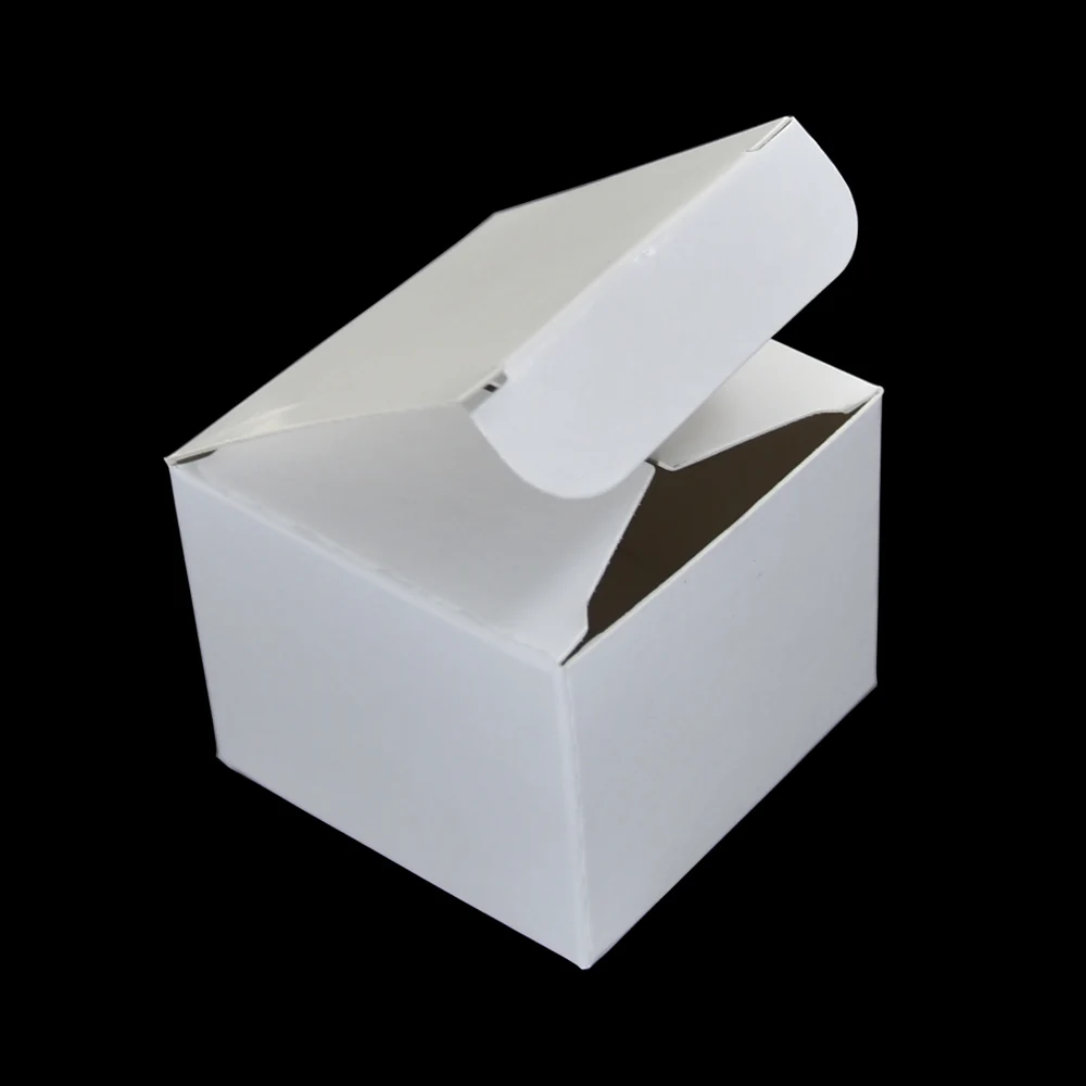 

100pcs/lot Foldable White Kraft Paper Face Cream Bottle Box Jewelry Packing Paperboard Carton Ointment Bottle Package Box