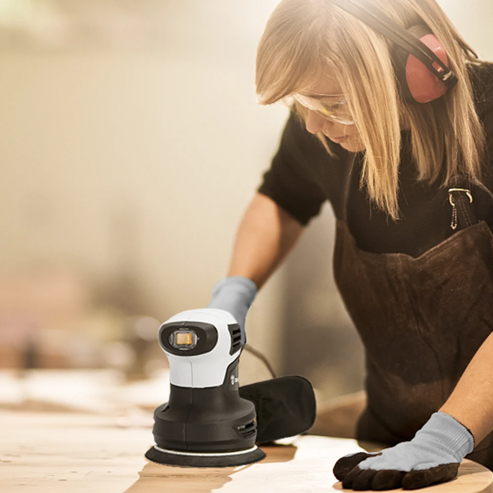 DEKO QD6206 280W Classic Casuale Orbita Levigatrice con il FAI DA TE Efficiente Sistema di Raccolta Della Polvere per la Lavorazione del Legno