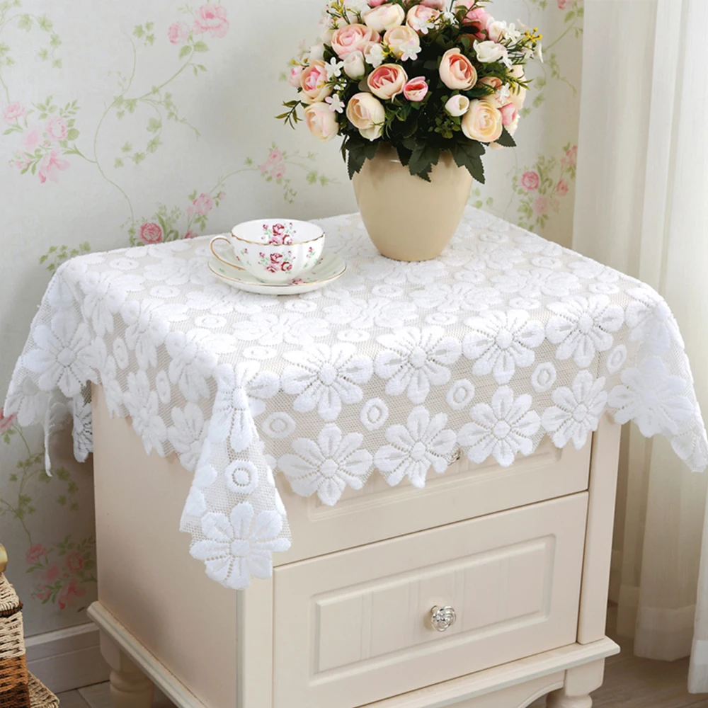 RAYUAN Embroidered Peony Foral Cutwork Tablecloths Rectangular Table Cover Table Cloth Wedding Party Home Dining Decor