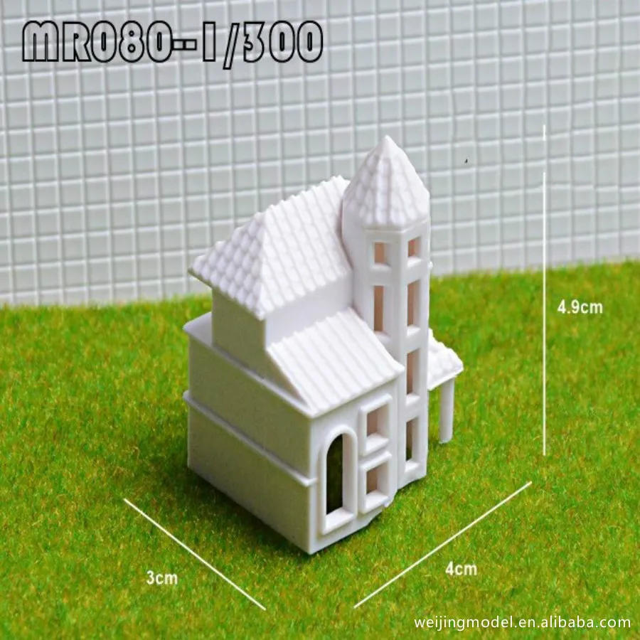 10pcs/lot 1:300 1:400 1:500 Scale White House For Ho Trains Layout Fantasy Miniatures Model