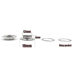 (100 SETS) Inner Diameter 12 MM Metal Eyelets Shoe Box Holes Canopy Cloth Drawstring Rivet Silver Buckle