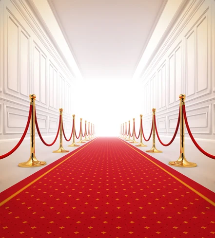 

10x10FT Navajo White Hallway Passage Entrance Spots Red Carpet Great Show Ceremony Photo Studio Backdrop Background Vinyl 3x3m