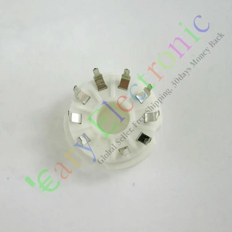 Prises de tube à vide en céramique PCB 9 broches, base de valve EL519 EL504, pièces d'ampli audio, vente en gros et au détail, 4 pièces, livraison gratuite