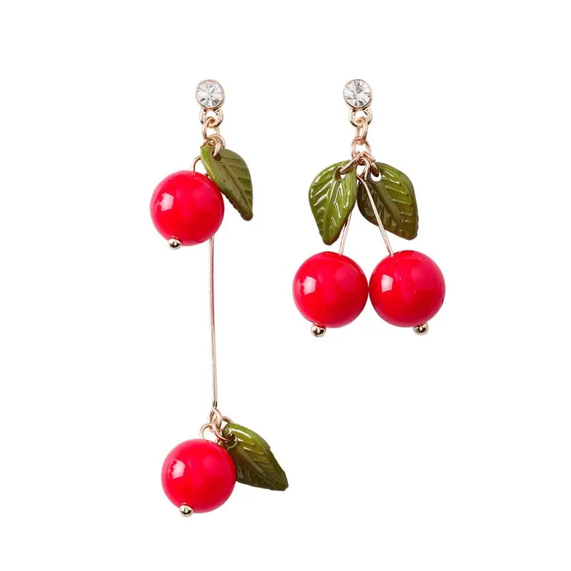 Cherry earrings female cute joker of fruit eardrop Girls fashion woman earrings fine jewelry accessories earrings dangle earring image 5