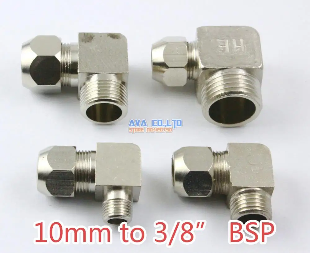 5 Pieces Brass 10mm to 3/8