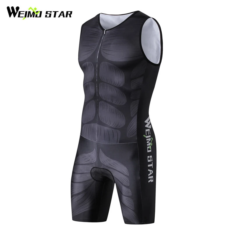 Weimostar One Piece Compression Cycling Jersey Muscle Outdoor Cycling Clothing Breathable mtb Bicycle Jersey Bike Wear Clothes