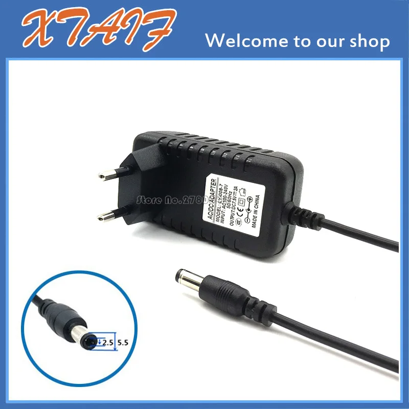 EU US UK AU Plug DC 7.5V2A New AC100-240V For DC 7.5V 2A 5.5mm x 2.1-2.5mm Charger Adapter Cable Power Supply
