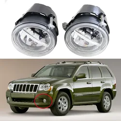 Led Fog Driving Lamps For Jeep Grand Cherokee 2005 2006 2007 2008 -2010 DRL Daytime Running light Position Light With Halo Ring
