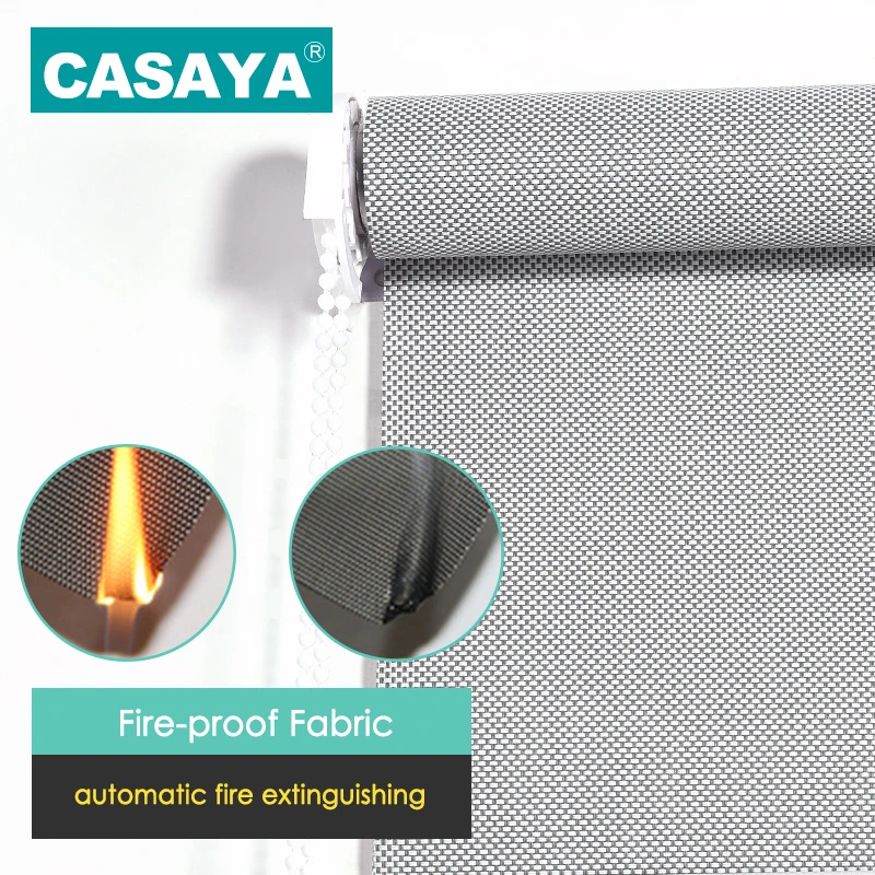 CASAYA-High Quality Sunscreen Roller Blinds, UV Blocking/ Fire Retardant/ Sun Shading Window Blinds for Outdoor Office and Livin
